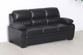 AM012 – Executive Black Air Leather Sofa